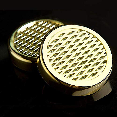 2 Pack Cigar Humidifier for Increasing and Maintaining Tobacco Moisture, Mini Round Humidifier with 3M Glue, Suitable for Cigar Boxes, Cigar Cabinets, Gold, Diameter 2.2in