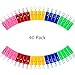 Mudder 40 Pieces Plastic Whistles with Lanyards for Party Sports, 5 Colors