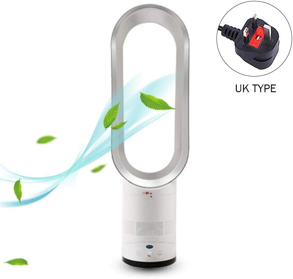 Apeak Bladeless Fan, 25.6 inch Portable Quiet Air Multiplier Cooler Leafless Tower Floor Standing Cooling Fan with Remote Control Pureflow for Home/Desktop/Table/Bedroom/Baby-Room Use (Silver)