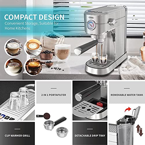 Gevi 20 Bar Compact Professional Espresso Coffee Machine with Milk