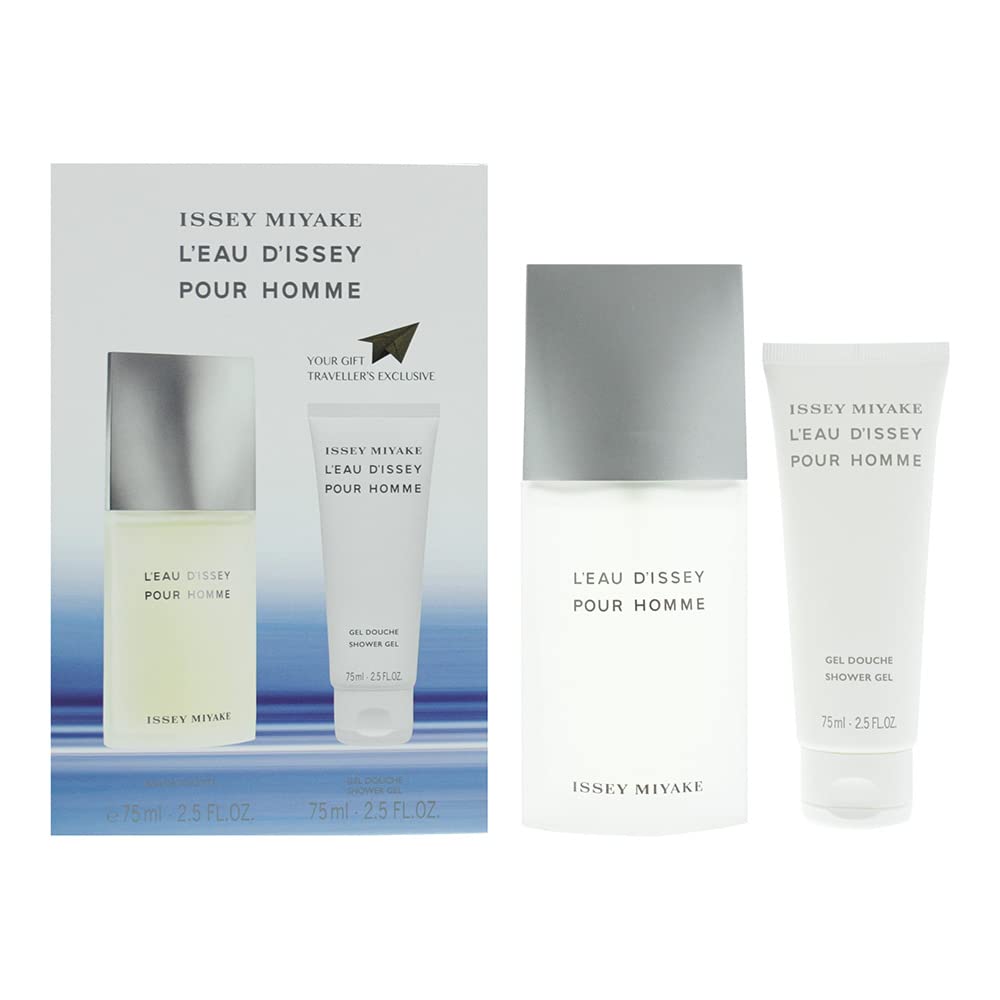 Issey Miyake L'eau D'issey Pour Homme Eau De Toilette 2 Piece Gift Set: Eau De Toilette 75ml - Shower Gel 75ml