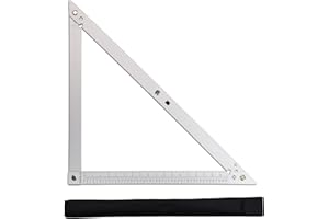 FEI-RONG Triangle Ruler Large Framing Square 23.4 Inches Folding Aluminium Frame Construction Tool Combination Carpentry Squares in Framing Roofing Stair Work Woodworking Movable Right 45-90 Degree Angle Ruler