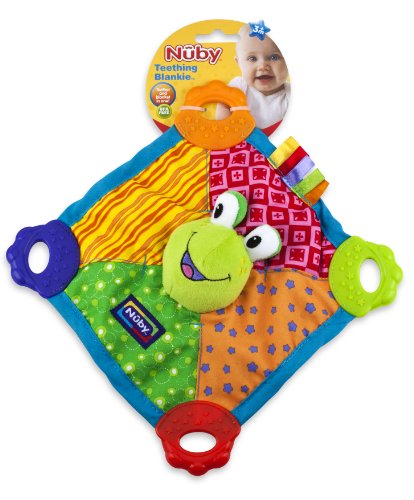 Nuby Plush Teething Blankie, Characters May Vary