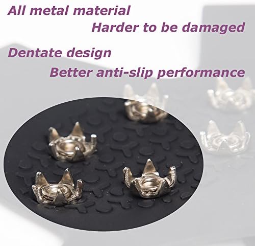 Ice Traction Cleats for Walking, Jogging, or Hiking on Snow and Ice - 20 Metal Ice Spikes Provide Stability Traction Grips Ice - 2 Pcs Anti-slip Ice Grips - Hiking Spikes - Snow Cleats