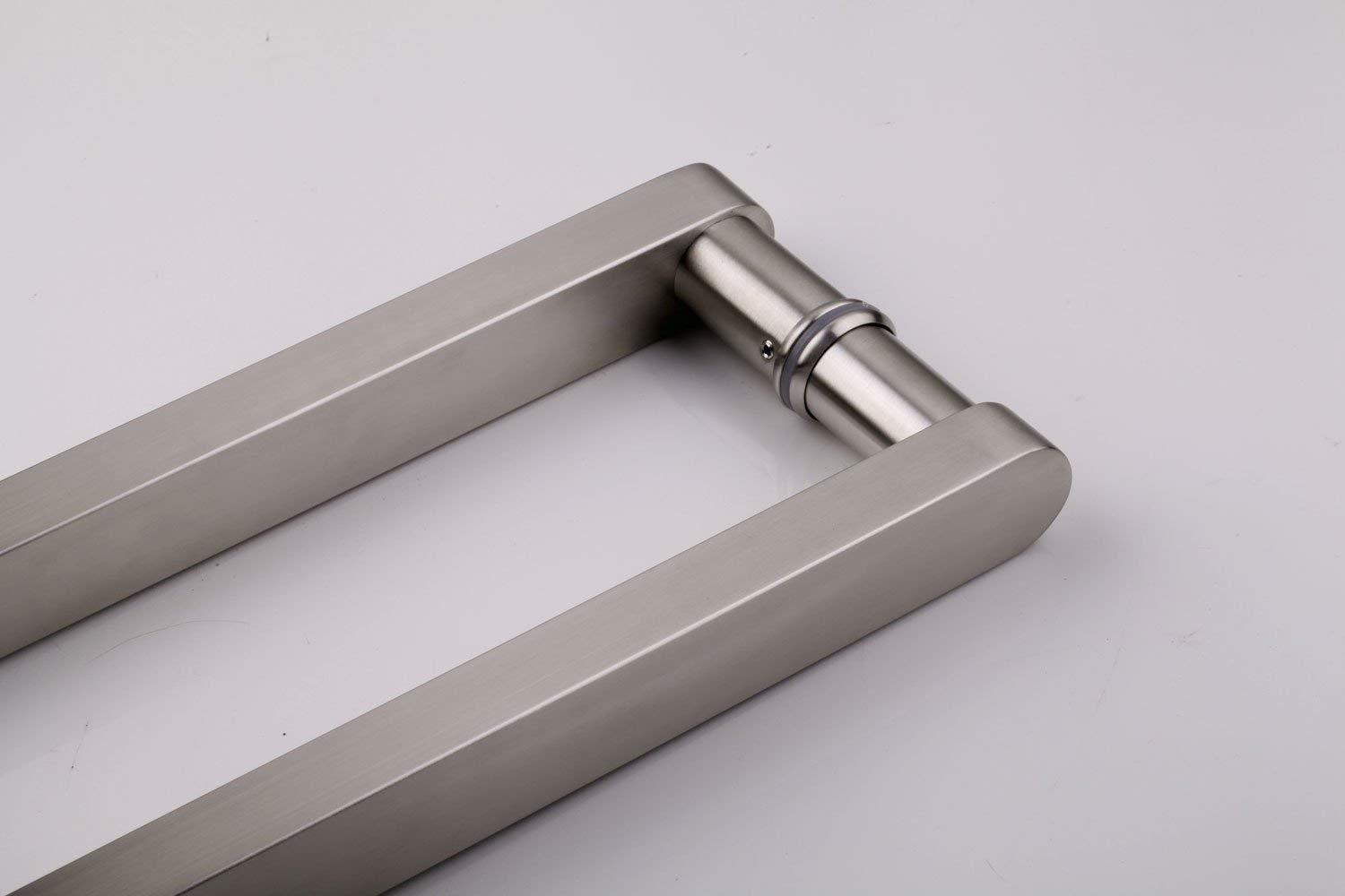 Brushed Nickel SEIDO Heavy Duty 18 Rectangle Pull and Flush Barn Door