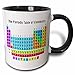3dRose The Periodic Table of Elements Two Tone Mug, 11 oz, Black/White