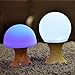 LED Night Light Lamp, MECO Baby Mushroom Shape Lamp with Timer, Color Changing, USB Rechargeable, Flexible Shape Night Light For Kids, Bedroom