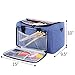 Teamoy Knitting Bag with Inner Detachable Divider, Yarn Storage Crochet Bag for Unfinished Projects, Crochet Hooks and Other Accessories, Dark Blue