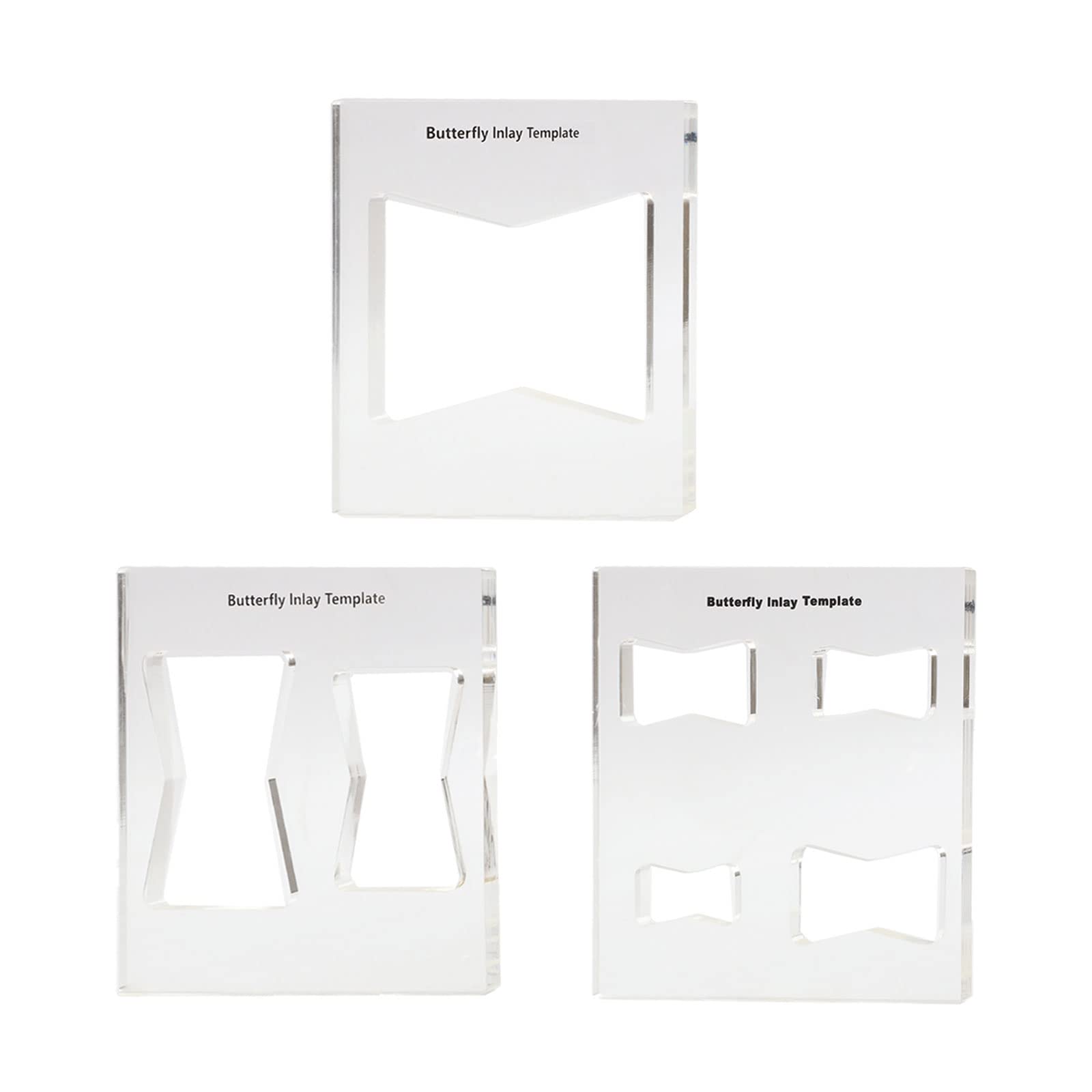 YWNYT Butterfly Inlay Templates 3pcs Router & Decorative Woodworking DIY Tools