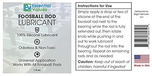 Essential Values 3 Pack Foosball Rod Lubricant - 100% Silicone Lube for Foosball  Table Rods in Kenya | Whizz Foosball Accessories