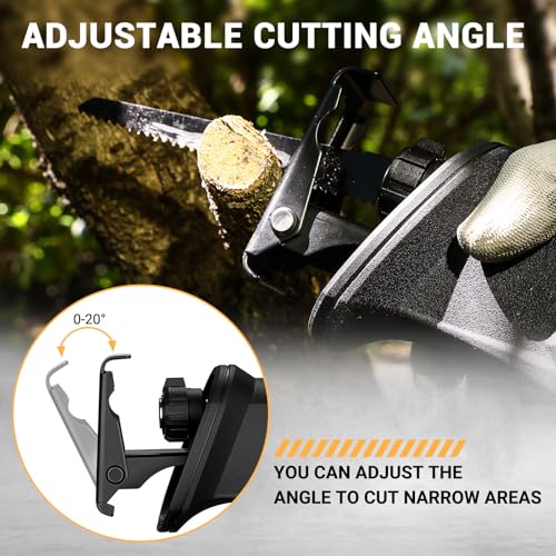 Reciprocating Saw DEKOPRO 710W Electric Wood Saw with 4 Blades, 2800 SPM Variable Speed, 20 mm Stroke, for Wood and Metal Cutting