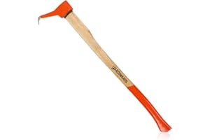 YARDMARIS 33.5in Pickaroon Logging Tool, Hookaroon Logging Tool, Ergonomic Anti-Slip Handle Lightweight Forestry Pick Tool for Dragging and Stacking Firewood