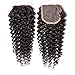 Donmily 8A Brazilian Curly Hair with Closure 3 Bundles Curly Hair Weft with Free Part Lace Closure 100% Unprocessed Virgin Human Hair Extensions Natural Color