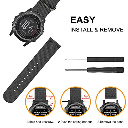 Fintie Band Compatible with Garmin Fenix 5X Plus/ 5X/3/3 HR/Tactix
