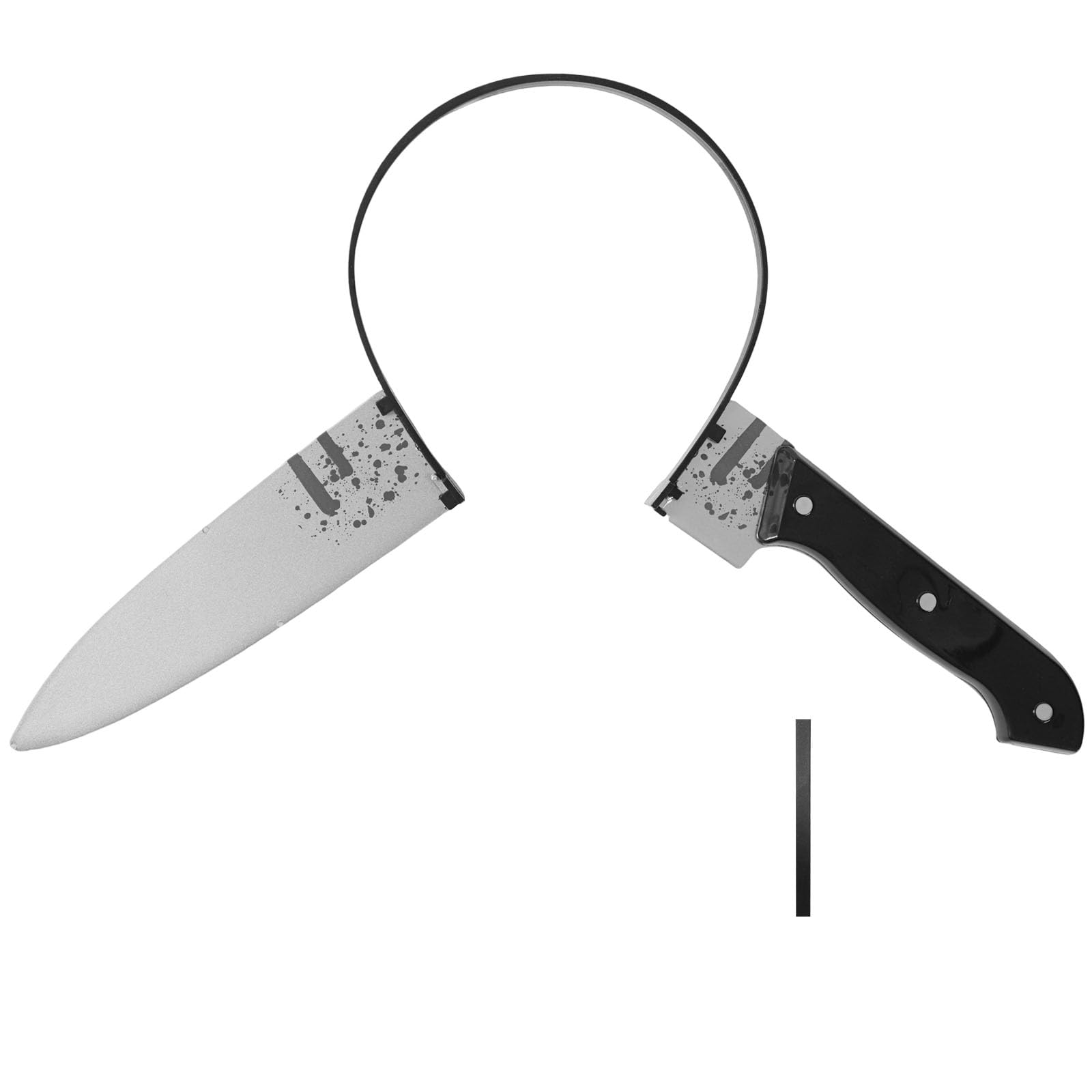 HSSPYY Bloody Knife Headband Halloween Costume Prop โ Realistic Fake Knife Through Head Prank for Adults & Teens โ Lightweight & Secure with Silicone Grip โ Funny Scary Accessory for Fancy Dress Party