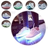 Women LED Light Luminous Sneaker Fluorescence Unisex Athletic Shoes USB Charge