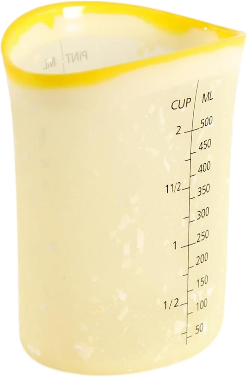 Charles Viancin - Lemon Flexible Silicone Measuring Cup - BPA-Free, Plastic Free, Food-Grade Silicone - Microwave and Dishwasher Safe - 500ml / 16oz / 2 Cups