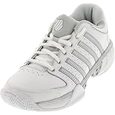K-Swiss Women's Hypercourt Express Leather Tennis Shoe, White/Silver/Glacier Gray, 5 M