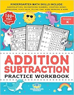 Addition Subtraction Practice Workbook: Kindergarten Math Workbook Age 5-7 | Homeschool Kindergarteners And 1St Grade Activities | Place Value, ... + Worksheets & More (Coloring Books For Kids): Panda Education, Scholastic: 9781953149343: Amazon.com: Books