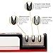 Goodia Kitchen Knife Sharpener, 3 Stage Manual Knife Edge Sharpener Diamond Tungsten Ceramic Slots, Non-Slip Base Sharpening System
