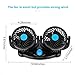 Car Air Fan Electric 12V Fan Cooling Air Fan,Powerful Quiet 2 Speed Wind Fan 360 Degree Rotatable Dashboard Cooling Fans Summer Cooling Fan Air Circulator for Van SUV RV Boat Auto Vehicles Golf