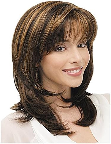 Royalfirst Women's Wig Long Curly Hair Wig, Brown