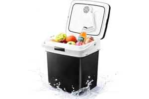 SUPER DEAL Pro 31QT(29L) Portable Electric Cooler and Warmer, Mini 12V DC Car Refrigerator Plug In Cooler Car Refrige for Camping, Fishing, Work Beach Picnic