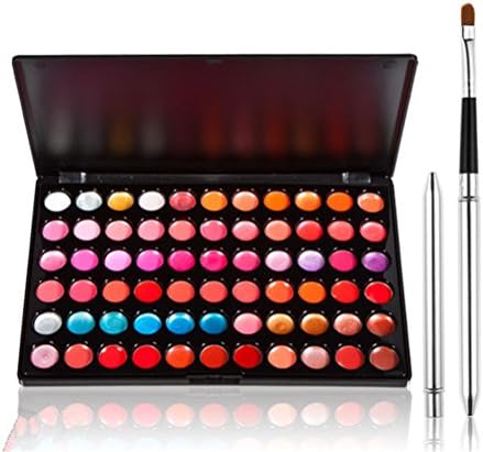 Hongteen 66 Colour Lip Gloss Stick Palette Makeup Kit Set with Retractable Lip Brush