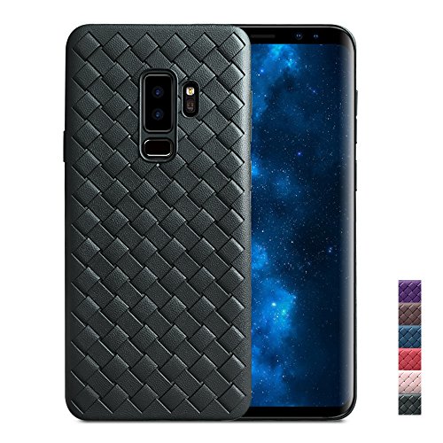 Galaxy S9 Plus Case, Best Share Ultra Slim Soft Bumper Breathe Case Skin Frosted Weaving Pattern Shock-Absorption Anti-scratch Protective Cover For Samusng Galaxy S9 Plus, Black - Thumbnail 6