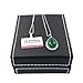 Silver Necklace Green Teardrop Pendant with Box Chain Christmas Gift (Teardrop ,18inch)