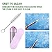 Reusable Straws Telescopic Metal Travel Straws, Kaitse Stainless Steel Drinking Straws, Portable Collapsible Straw with Case and Cleaning Brush, 2 Pack (Pink-Blue)
