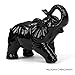 Milltown Merchants trade; Elephant Figurine - Ceramic Elephant - Elephant Decor - Black Ceramic Elephant Statue (Large - 9