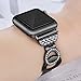VOMA Bling Bands Compatible for Apple Watch Band 42mm 44mm iWatch Series 5/4/3/2/1, Diamond Rhinestone Stainless Steel Metal Jewelry Bracelet Bangle Wristband Strap(Bangle Black 42mm 44mm)