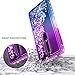 Nokia 6.1 Case, Nokia 6 2018 Case, (NOT for Nokia 6 2017) NageBee Glitter Liquid Quicksand Waterfall Floating Flowing Sparkle Shiny Bling Diamond Shockproof Girls Cute Case -Purple/Blue