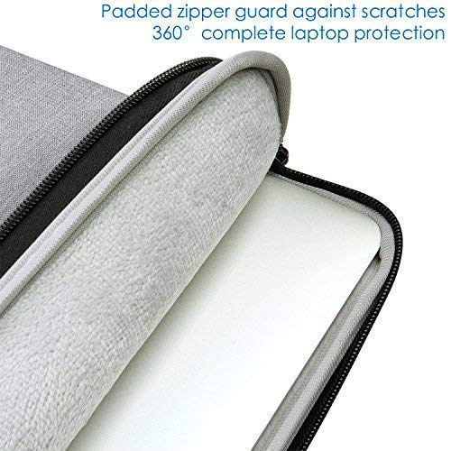 CCPK 15 Inch Laptop Sleeve Compatible for 2012 MacBook Pro 15.4" A1286 15.6 Inch Hp Elitebook 850 g5 Lenovo Ideapad 110 320 330 Dell Inspiron 5000 Carrying Case Protective Bag with Pocket Grey - Thumbnail 3