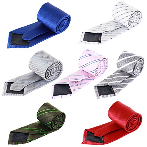 Set of 7 Elegant Neck Ties By Mens Collections - Multiple Sets to Chose From (Set-60-1)