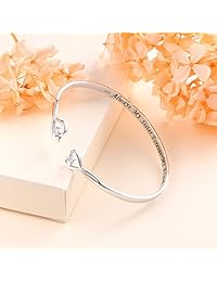 Pulsera de plata de ley con colgante de corazón para madre e hijo, para regalo del día de la madre