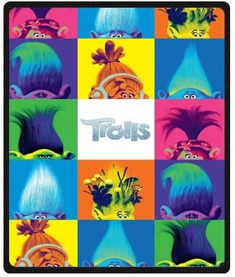 Stylish Custom Trolls Colorful Fashion Design Throw Blanket 50inches x 60inches Fleece Blanket