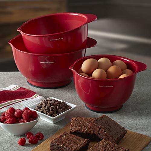 KitchenAid Classic Mixing Bowls, Set of 3, Empire Red, 2 quarts