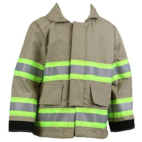 Fully Involved Stitching Personalized Firefighter TAN Toddler Jacket (ONLY) (3T)