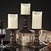 Air Zuker Wood Pillar Candle Holders, Set of 3 Height 6
