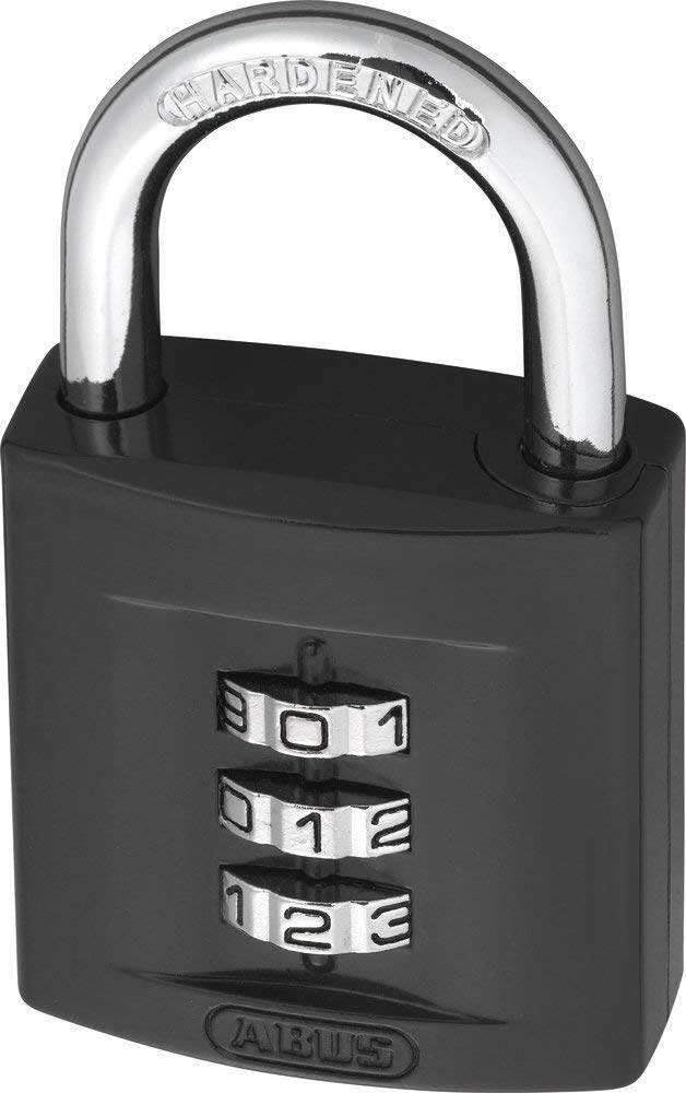 ABUS Combination Lock 158/40 - Padlock with Cast Zinc Housing - with Individually Adjustable Combination Code - ABUS Security Level 4 - Dark Grey