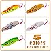Sougayilang Colorful Hard Spoon Spinner Fishing Lures Metal Treble Hooks Baits Pack of 5pcs