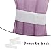 Turquoize Semi Sheer Plum Curtains for Bedroom Casual Weave Textured Privacy Linen Blended Window Curtains Drapes for Living Room 84 Inches Long Window Treatments 2 Panels, Two Tone Plum Ombre