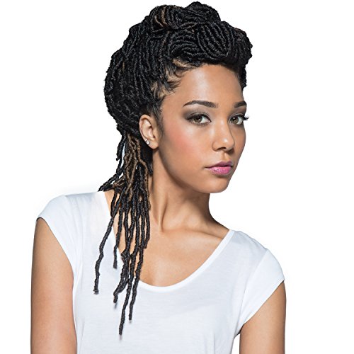 Bobbi Boss Synthetic Hair Crochet Braids African Roots Braid Collection Nu Locs 14" (4-PACK, 1B)
