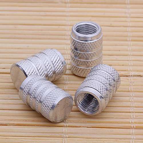 Domybest 4pcs Tire Stem Valve Caps Aluminum Alloy Car Tire Wheel Tyre Caps Valve Stem Dust Covers