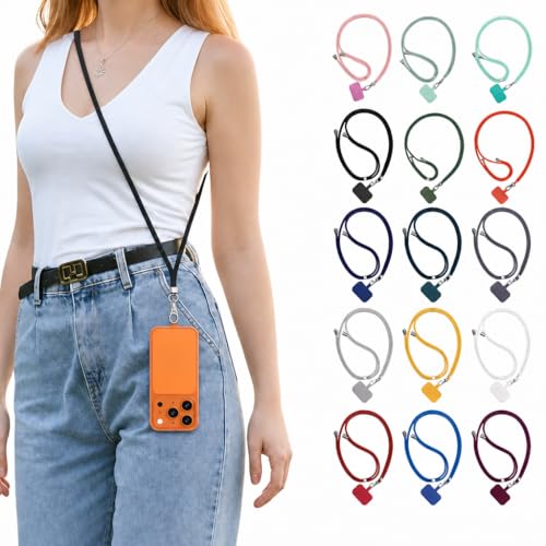 Cordão Corda Alça De Pescoço Para Celular Ajustável Universal Salva Celular Nylon Resistente Mosquetão Premium Transversal Tiracolo Crossbody Compatível Com Capinha Smartphone Chaveiro