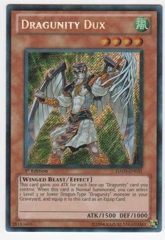 Yu-Gi-Oh! - Dragunity Dux (HA03-EN031) - Hidden Arsenal 3 - 1st Edition - Secret Rare