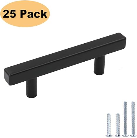 Flat Black Kitchen Cabinet Pulls 3 Inch Drawer Pulls Black Peaha