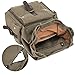 Kattee Men’s Leather Canvas Backpack Large School Bag Travel Rucksack Army Green